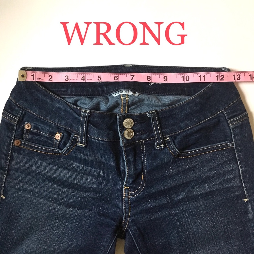 RIGHT and WRONG HOW TO Measure Jeans/Pants Waist
